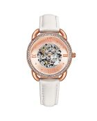 Montre Femme en Cuir Automatique Symphony blanche