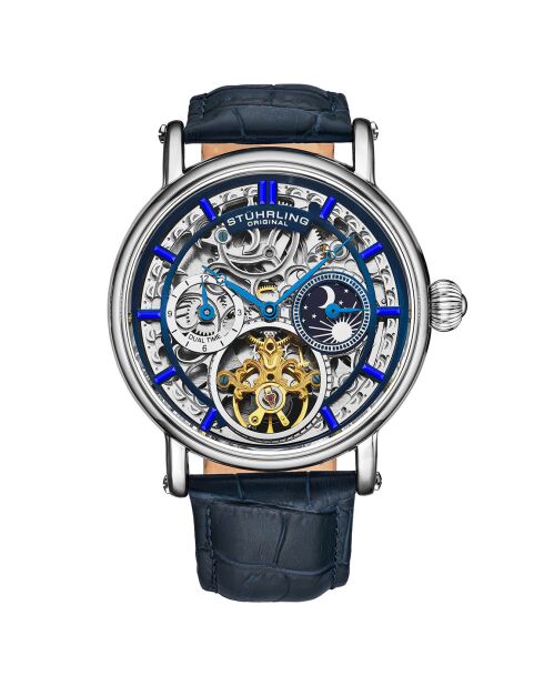 Montre Homme en Cuir Automatique Symphony bleue