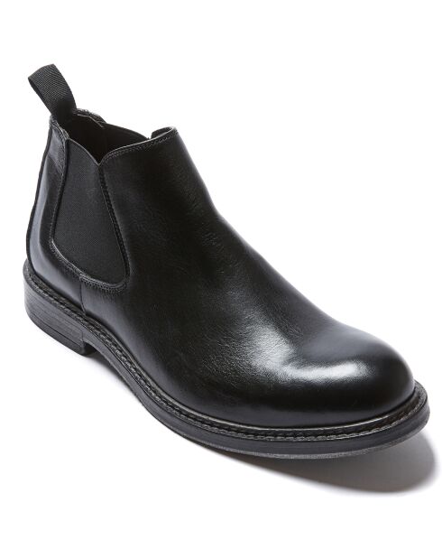 Chelsea Boots en Cuir Bruno noires