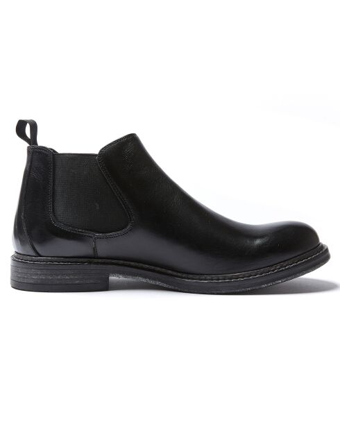 Chelsea Boots en Cuir Bruno noires