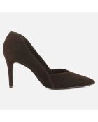 Escarpins en Velours de Cuir Avemini noirs - Talon 8 cm