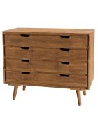 Commode scandinave bois 4 tiroirs sapin andy bois - 80x40x66.5 cm