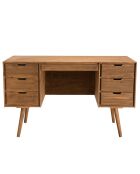 Bureau scandinave bois 6 tiroirs sapin andy bois - 128x57x77 cm