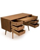 Bureau scandinave bois 6 tiroirs sapin andy bois - 128x57x77 cm