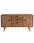 Buffet scandinave bois 2 portes 3 tiroirs sapin andy bois - 110x40x57.5 cm