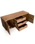 Buffet scandinave bois 2 portes 3 tiroirs sapin andy bois - 110x40x57.5 cm