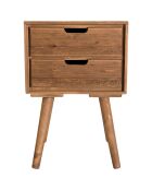 Chevet scandinave bois 2 tiroirs sapin andy bois - 40x40x60 cm