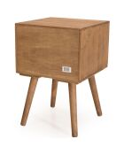 Chevet scandinave bois 2 tiroirs sapin andy bois - 40x40x60 cm