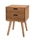 Chevet scandinave bois 2 tiroirs sapin andy bois - 40x40x60 cm