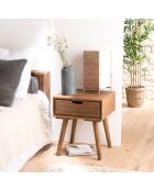 Chevet scandinave bois 1 tiroir sapin andy bois - 40x40x48 cm