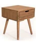 Chevet scandinave bois 1 tiroir sapin andy bois - 40x40x48 cm