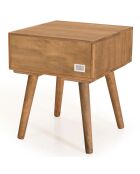 Chevet scandinave bois 1 tiroir sapin andy bois - 40x40x48 cm