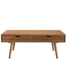 Table basse scandinave bois 4 tiroirs sapin andy bois - 120x70x47 cm