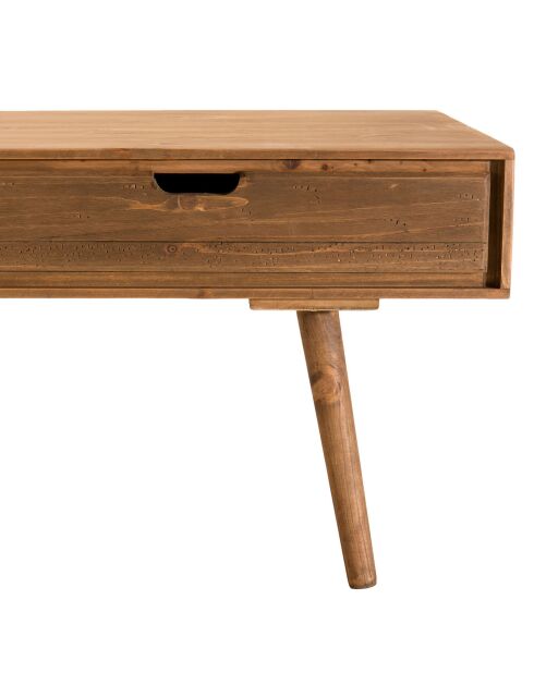 Table basse scandinave bois 4 tiroirs sapin andy bois - 120x70x47 cm