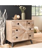 Commode scandinave 4 tiroirs mandy bois - 80x40x77 cm