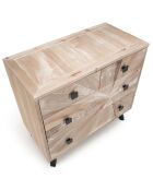 Commode scandinave 4 tiroirs mandy bois - 80x40x77 cm