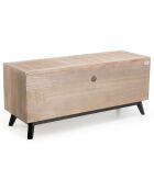 Meuble tv scandinave 2 portes 1 tiroir 1 niche mandy bois - 131x45x57.5 cm