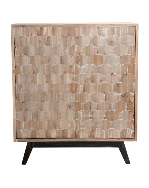 Buffet scandinave 2 portes mandy bois - 88x40.5x101 cm