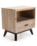 Chevet scandinave 1 tiroir 1 niche mandy bois - 52x38x55 cm