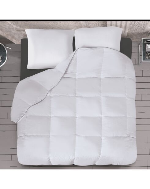 Couette + 1 oreiller plume d'oie anti-acariens colibri blanc - 140x200 cm