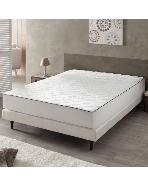 Surmatelas/drap-housse  2-en-1 mémoire de forme colibri blanc - 80x200 cm