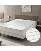 Surmatelas/drap-housse  2-en-1 mémoire de forme colibri blanc - 80x200 cm