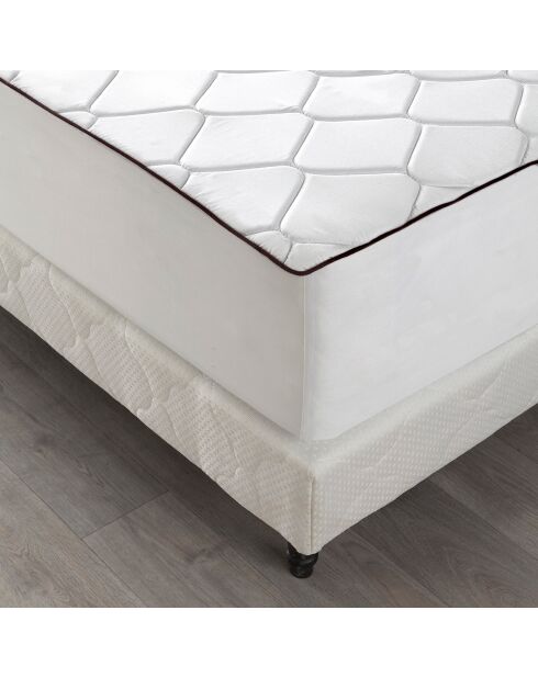 Surmatelas/drap-housse  2-en-1 mémoire de forme colibri blanc - 80x200 cm