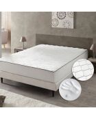 Surmatelas/drap-housse  2-en-1 mémoire de forme colibri blanc - 80x200 cm