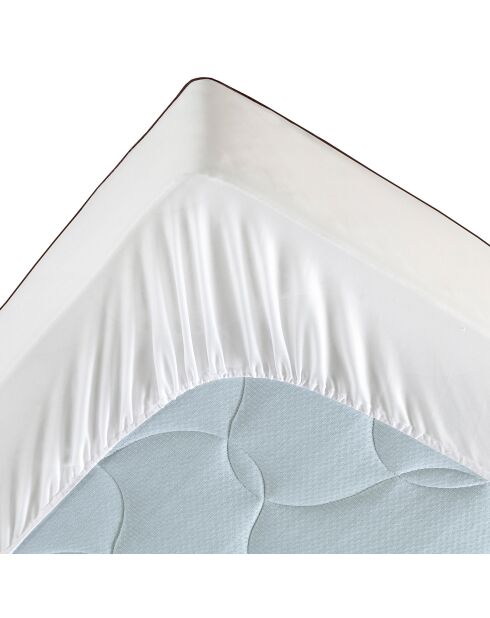 Surmatelas/drap-housse  2-en-1 mémoire de forme colibri blanc - 80x200 cm