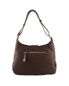 Sac porté épaule Paris en Cuir marron - 32x30x8 cm