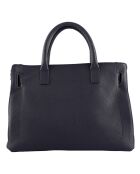 Sac à main en Cuir Paris marine - 38x28x14 cm