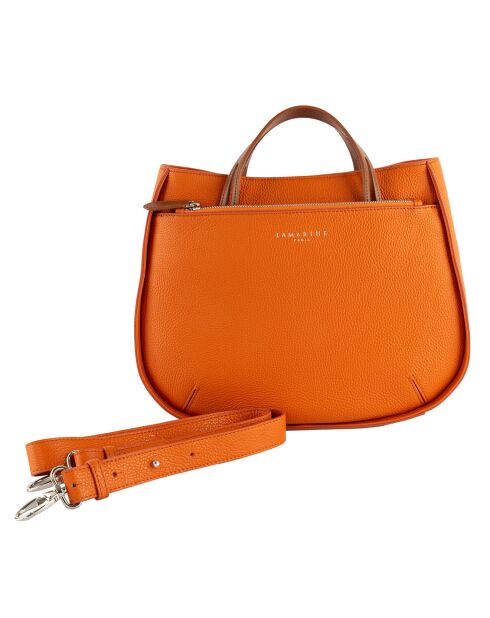 Sac à main Fidèle en Cuir orange - 26x34x13 cm