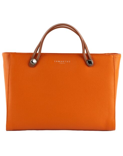 Sac à main en Cuir Fidèle orange - 36x25x14 cm