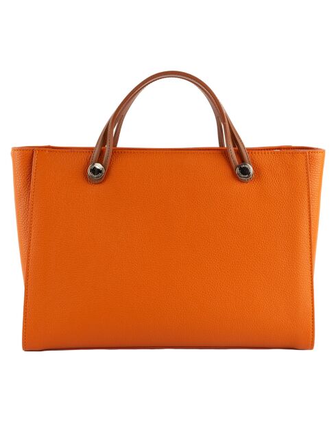 Sac à main en Cuir Fidèle orange - 36x25x14 cm