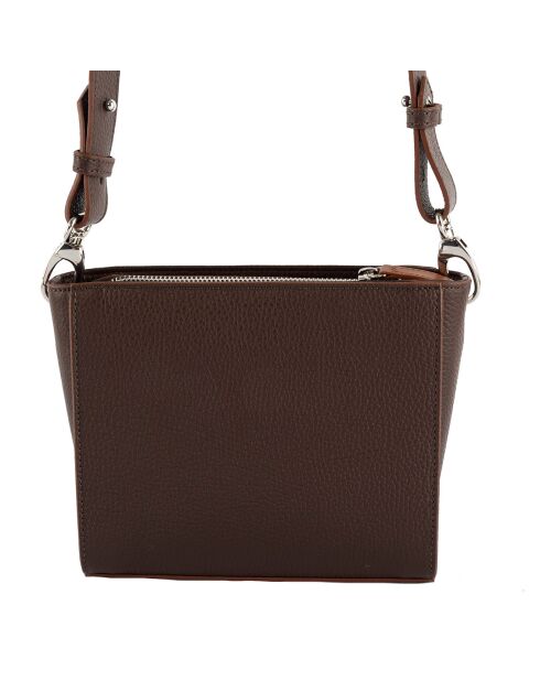 Sac bandoulière Fidèle en Cuir marron - 20x17x7 cm