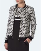 Blouson Anne noir/blanc/gris