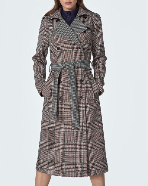 Manteau Laura noir/blanc/gris