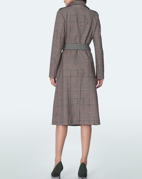 Manteau Laura noir/blanc/gris