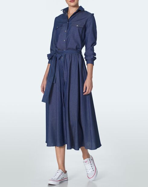 Robe Nina en Coton bleue