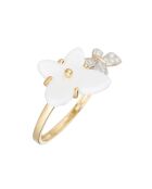 Nasia ringdiamanten 0.039 ct keramiek 1 kt geelgoud