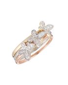 Bague Valpaiso Diamants 0.19 ct or tricolore