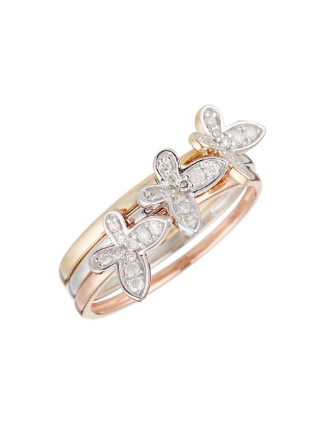 Bague Valpaiso Diamants 0.19 ct or tricolore