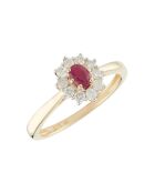 Joal Diamantring 0,26 ct Rubin 0,25 ct Gelbgold