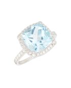 Bague Albury Diamants 0.36 ct Topaze 5.77 cts or blanc