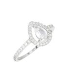 Antana diamanten ring 0,27 kt witte topaas 0,825 kt witgoud