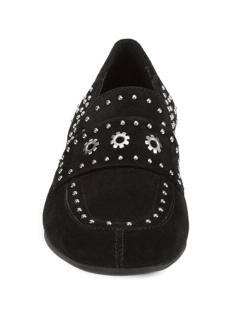 Mocassins en Velours de Cuir Isa noirs