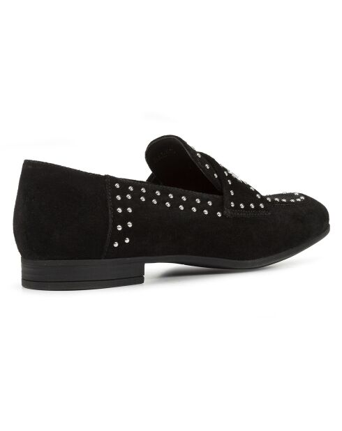 Mocassins en Velours de Cuir Isa noirs