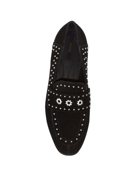 Mocassins en Velours de Cuir Isa noirs