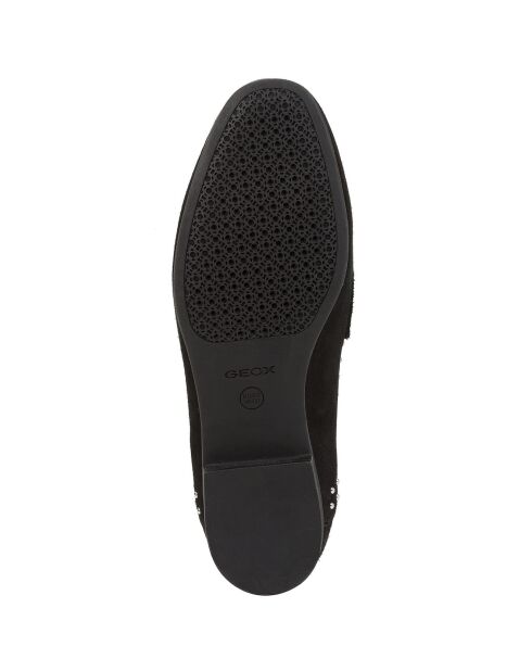 Mocassins en Velours de Cuir Isa noirs