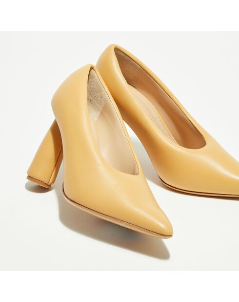 Zapatos de tacón Jacquemus de piel beige de 10,5 cm